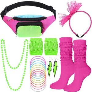 Complete Set 80s Costume Accessories Women